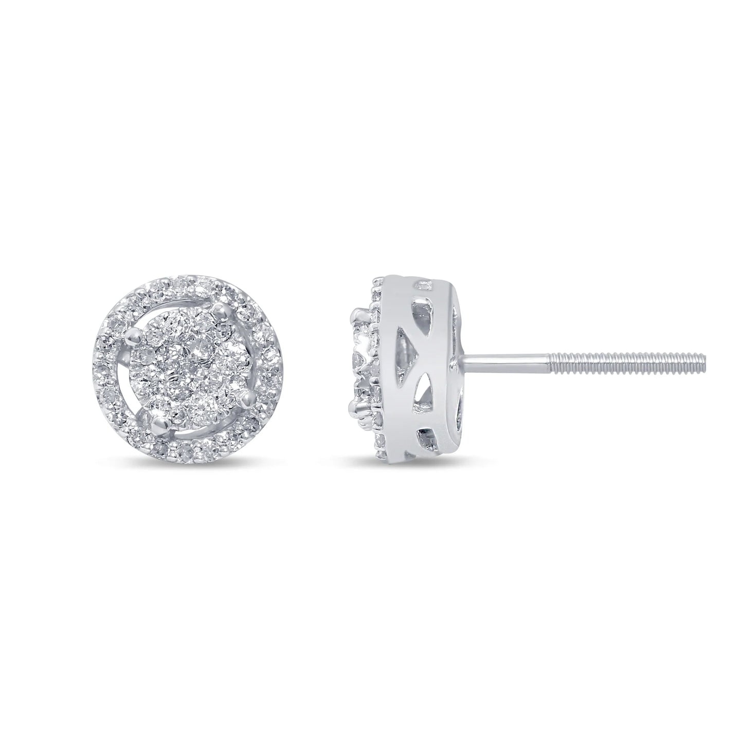 .25ct G SI 14KT Yellow Gold Diamond Round Fashion Earrings